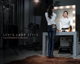 美国levi李维斯ladystyle女性牛仔裤广告高清摄影图片