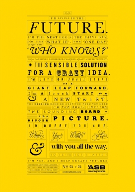 新西兰的ASB银行创意字体平面广告-Walter