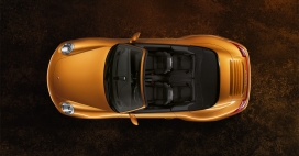 金黄色保时捷911-carrera-4-cabriolet极品飞车高清壁纸