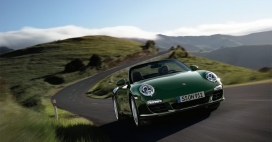 速度与激情-911-carrera-s-cabriolet保时捷蓝宝绿极品敞篷跑车高清壁纸