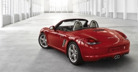 高清极品保时捷红色经典跑车boxster-s桌面壁纸