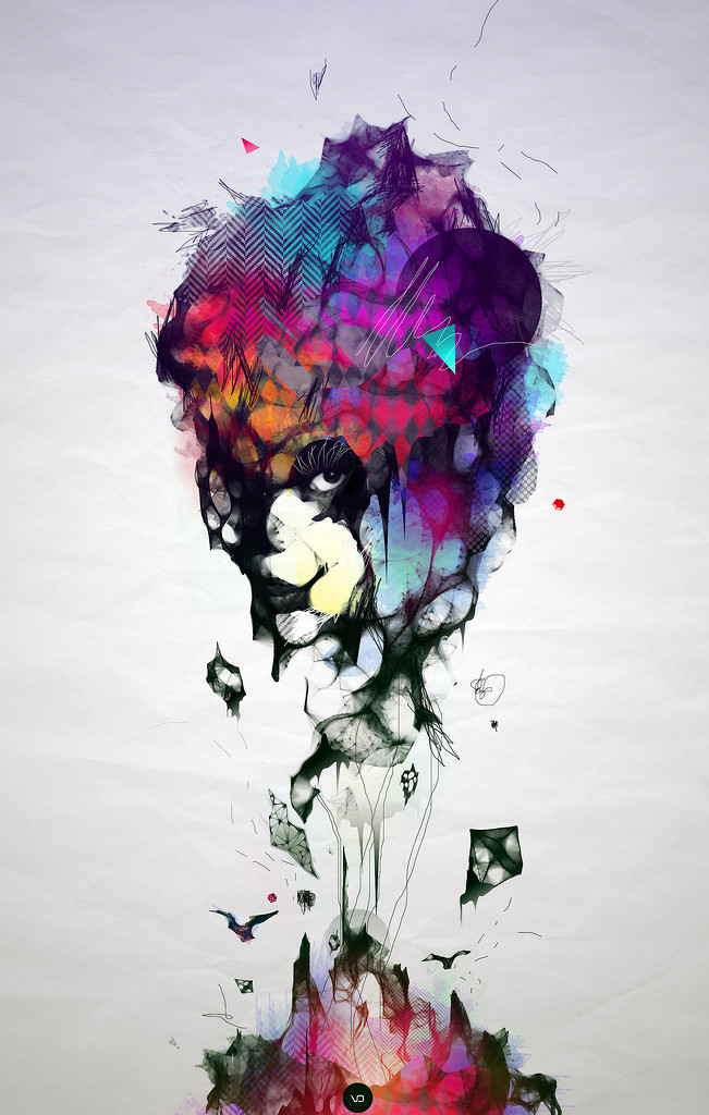 俄罗斯插画设计师Sergey Vlasov:非凡炫酷技法人像数码艺术插画---酷图编号9