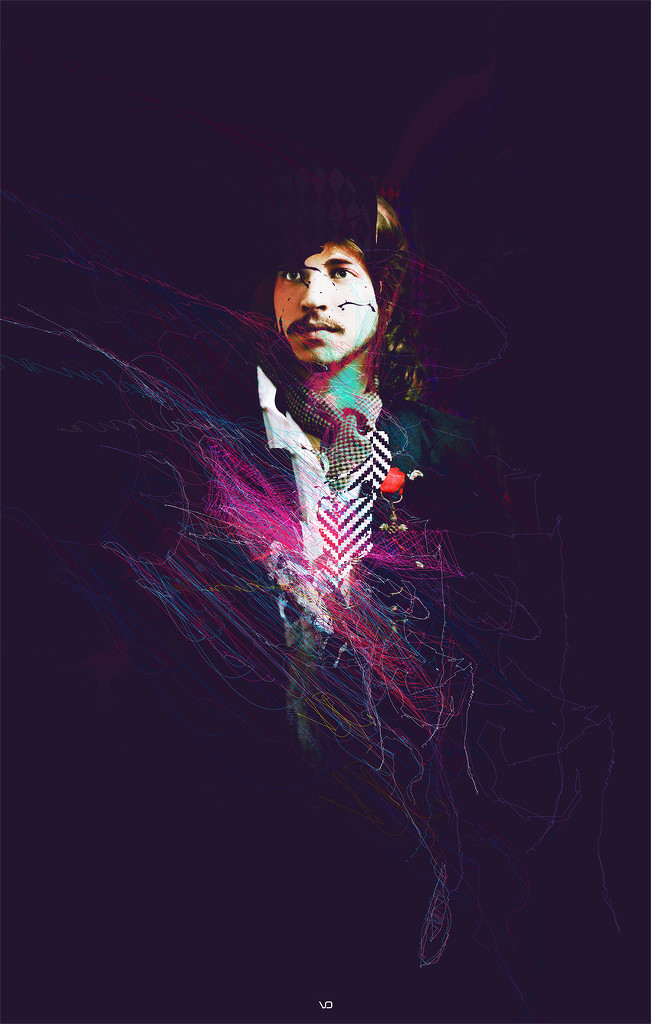 俄罗斯插画设计师Sergey Vlasov:非凡炫酷技法人像数码艺术插画---酷图编号1