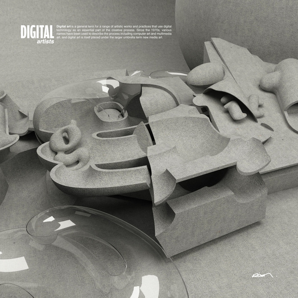 3D Digital type数字式图片