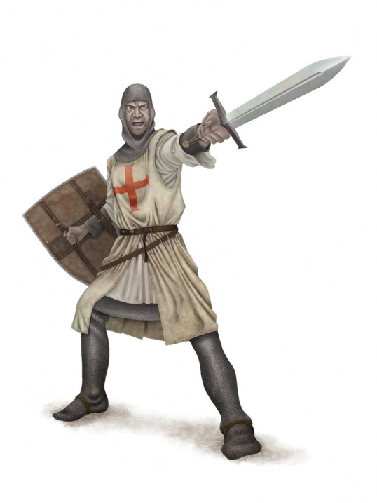 澳大利亚The Quest圣殿骑士酒标签插画包装---酷图编号4