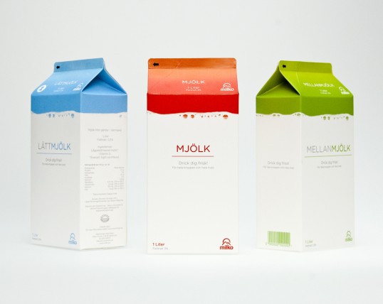 瑞典Milko米尔克斯科牛奶时尚彩色包装设计欣赏---酷图编号3