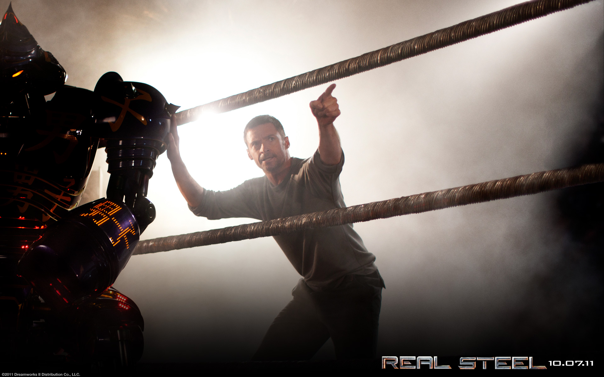 铁甲钢拳Real Steel-美国动作剧情科幻电影海报壁纸