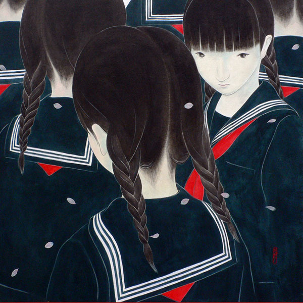 日本女生校服插画-日本tadashi gozu插画师作品---酷图编号1