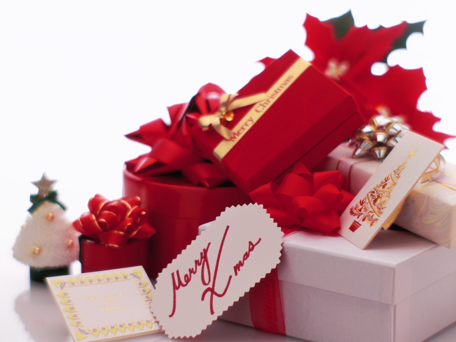高清晰圣诞节礼物包装彩蝶节壁纸---酷图编号11