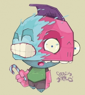 欧美illus卡通插画-为什么受伤的总是我