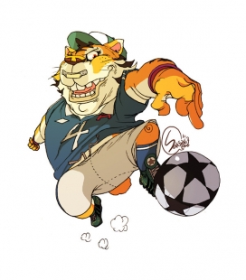 Special Soccer Animals体育插画