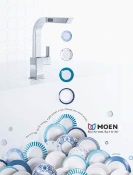 美国Moen家居生活水龙头平面设计