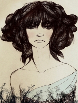 欧美漂亮Pós-orgânico人像插画