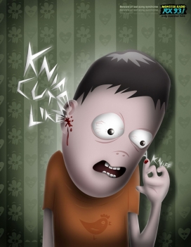 国外Monster Radio媒体出版社平面广告