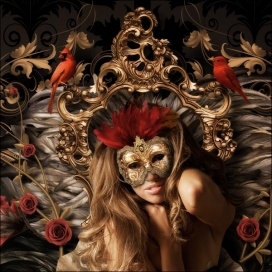 Advanced Photoshop Mag cover面具女人摄影