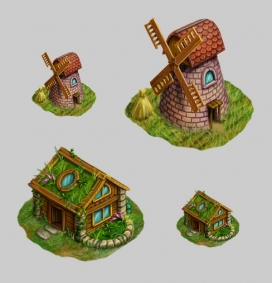 欧美Gameart小房屋木屋模型