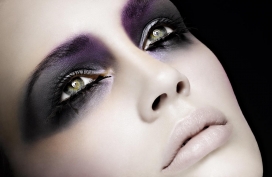 法国高清晰眼部彩妆摄影图