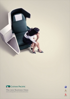 Cathay Pacific Airways国泰航空公司新商务舱平面广告
