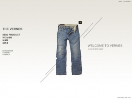 The Vernes牛仔裤网站截图
