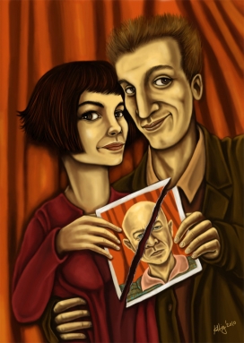 Amelie人物肖像插画