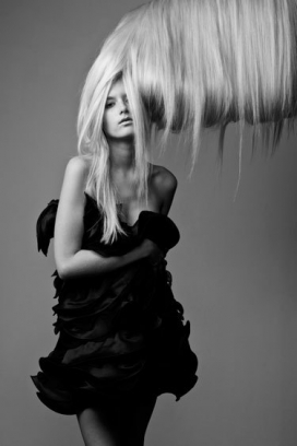 欧美big hairs头发黑白人像