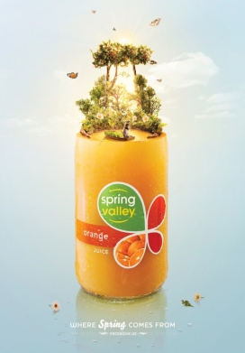 澳大利亚Spring Valley果汁饮料平面广告
