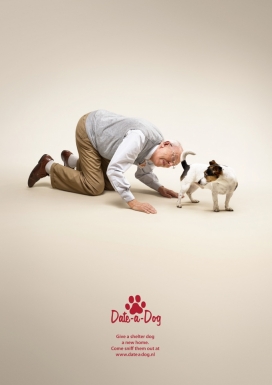 欧美Date a Dog宠物狗平面广告-给狗一个家