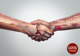 秘鲁Credi Scotia金融与法律服务平面广告-握手