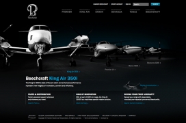 Hawker Beechcraft客机厂家网站截图