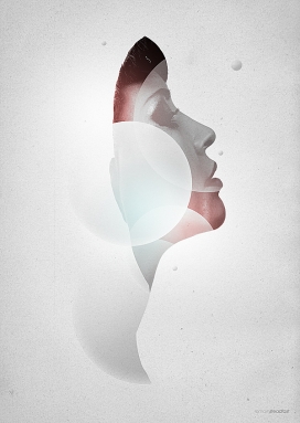 Thank me later错位人脸设计插画