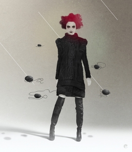 Telegraph Fashion II时尚女人插画