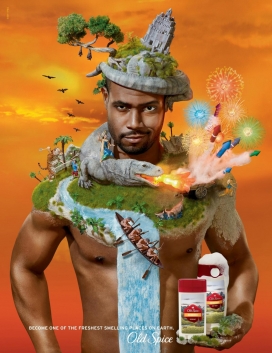 欧美Old Spice旧香料平面广告