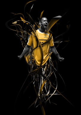 澳大利亚国家足球队-疯狂数字插画