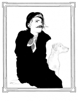 LADIES AND GENTLEMEN黑白素描速写人像插画