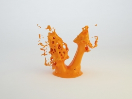 欧美Type Fluid Experiment流体英文字母设计