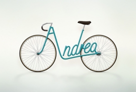 Write a Bike字母写出来的自行车