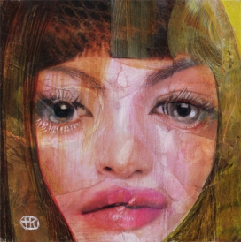 LD-WOMEN女人脸部弯曲插画