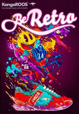 KangaROOS鞋的插画