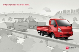 欧美Bradesco银行服务平面广告