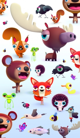 欧美get a bit of sprett立体卡通形象设计