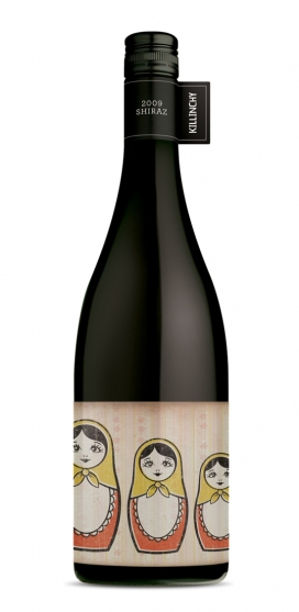 美国Frisky Midget葡萄酒包装设计-套娃瓶贴