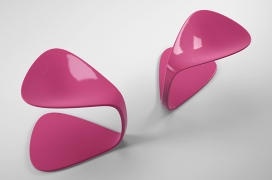 国外spoon table粉红茶几设计