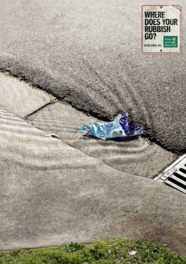 保持澳洲美丽平面广告-请别乱扔垃圾