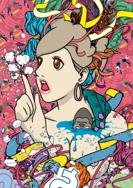 日本HIDEJI TERADA插画师-东京涩谷GIRLS女孩