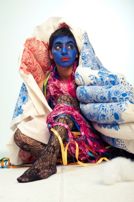 美国俄亥俄州哥伦布艺术家Pallavi Sen-彩妆民族服饰Raja Rani