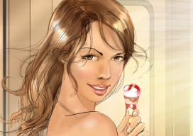 詹姆斯邦德风格！新007的女朋友插画欣赏