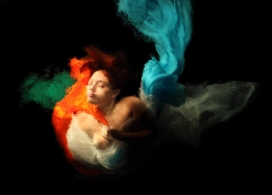 洛杉矶摄影师Christy Lee Rogers油画人像作品-后夜的脸颊