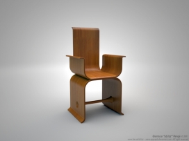 意大利工业设计师Gianluca Renga作品-Wooden Chair木椅