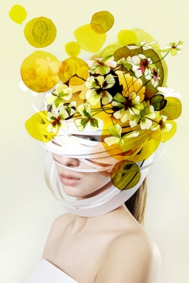 科隆柏林-春夏秋冬女人明信片摄影插图