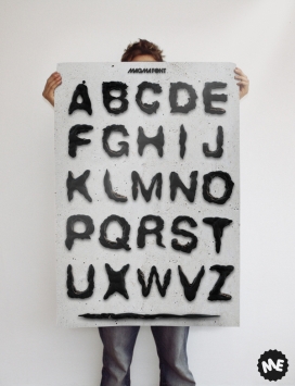 来自意大利米兰Mirko Camia设计师的MAGMA FONT岩浆字体设计